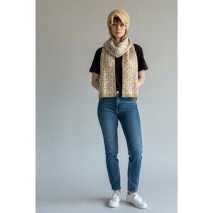 Michael Kors MK Logo Knit 2-Piece Set Hat & Scarf